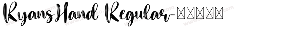 RyansHand Regular字体转换